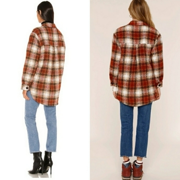 HEARTLOOM Cooper Shaket Coat In Brick Fall Tones Size XS. - Picture 4 of 14